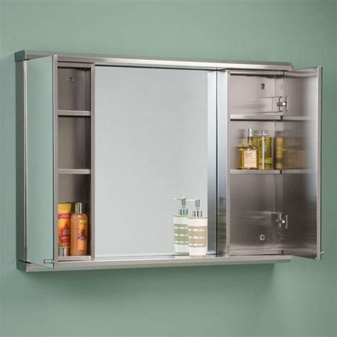 Signature Hardware Moderno Stainless Steel Medicine Cabinet 